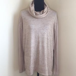 Gap Cowl Neck Taupe Light Brown Sweater Large